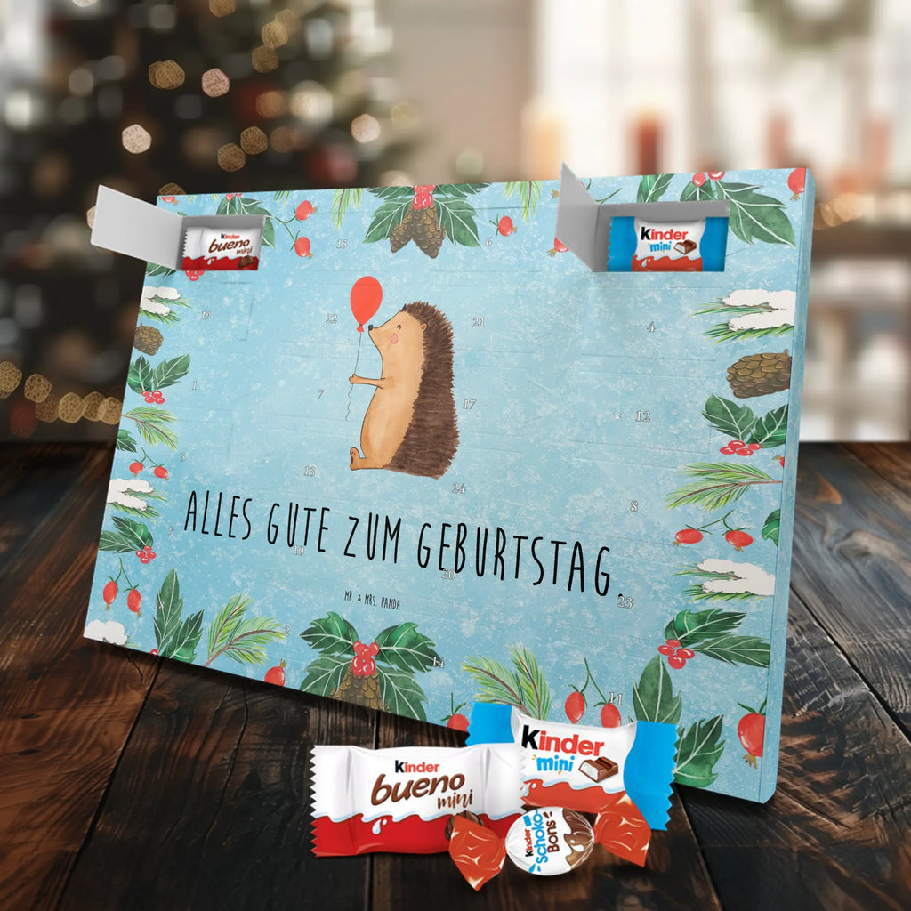 Chocolate advent calendar Hedgehog balloon gift ideas, gifts, small animals, good mood, cute, funny sayings, cute animal motives, hand drawn, special gifts, card, animal lover, Birthday, Balloon, Birthday Child