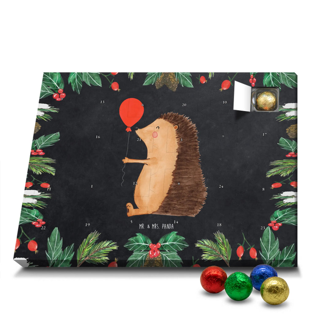 Chocolate advent calendar Hedgehog balloon gift ideas, gifts, small animals, good mood, cute, funny sayings, cute animal motives, hand drawn, special gifts, card, animal lover, Birthday, Balloon, Birthday Child