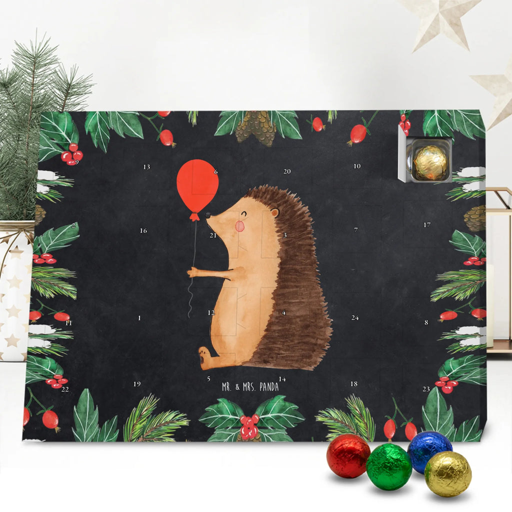 Chocolate advent calendar Hedgehog balloon gift ideas, gifts, small animals, good mood, cute, funny sayings, cute animal motives, hand drawn, special gifts, card, animal lover, Birthday, Balloon, Birthday Child