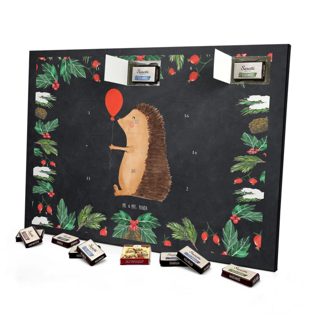 Chocolate advent calendar Hedgehog balloon gift ideas, gifts, small animals, good mood, cute, funny sayings, cute animal motives, hand drawn, special gifts, card, animal lover, Birthday, Balloon, Birthday Child