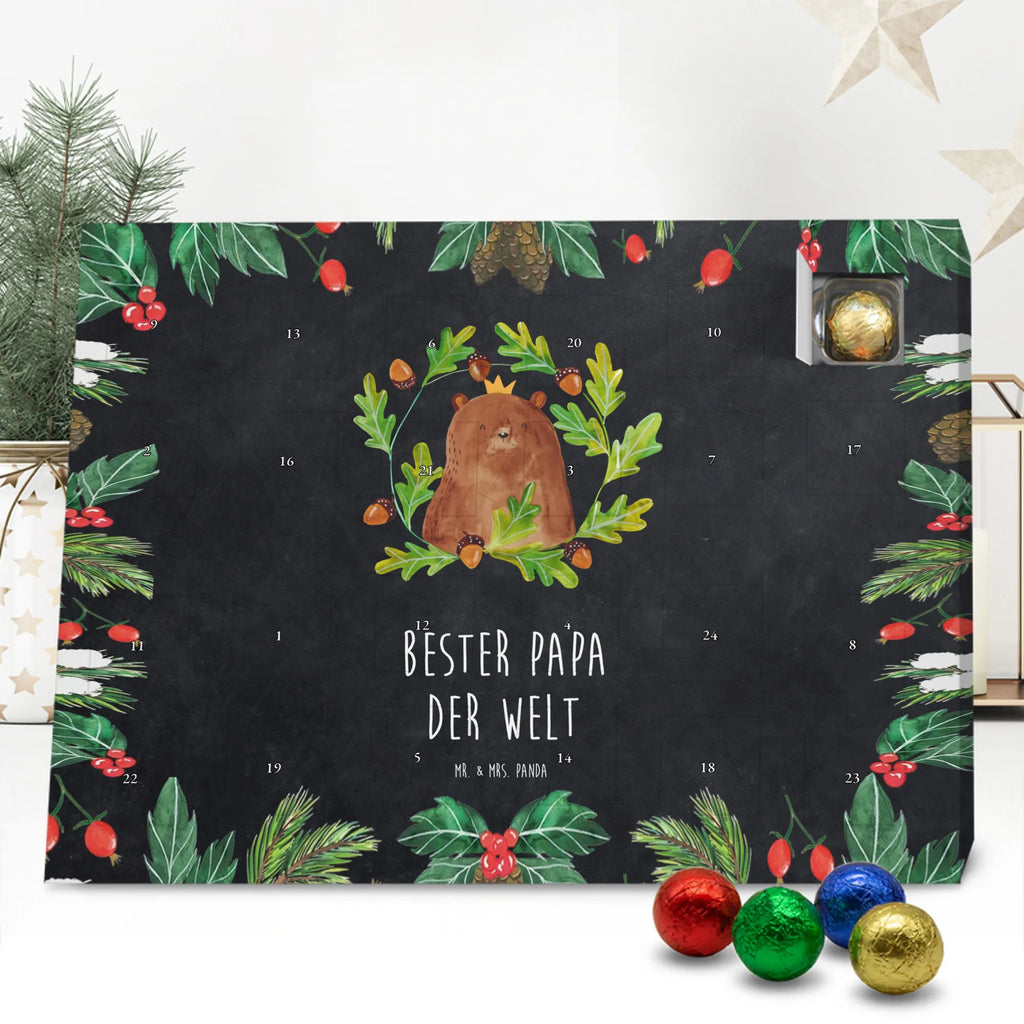 Chocolate advent calendar bear king cuddly toy, teddy bear, Father, best daddy, Daddy Bear, world best daddy, Father's Day
