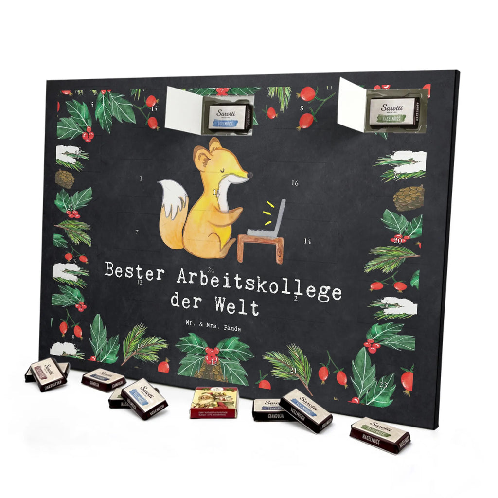 Chocolate advent calendar Fox Best colleague in the world gift, birthday, gift idea, birthday present, giving, thank you, for, make you happy, gift tip, colleague, profession, retirement, fellow worker, employee, work, farewell gift, Work colleague