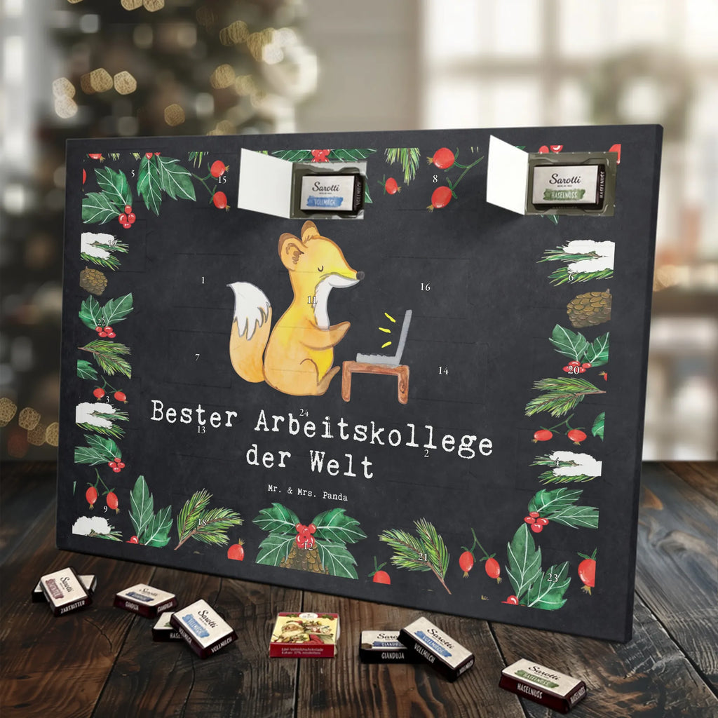 Chocolate advent calendar Fox Best colleague in the world gift, birthday, gift idea, birthday present, giving, thank you, for, make you happy, gift tip, colleague, profession, retirement, fellow worker, employee, work, farewell gift, Work colleague
