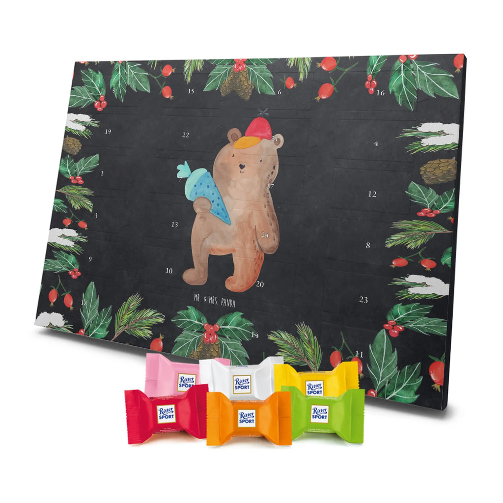 Chocolate advent calendar bear School cone cuddly toy, teddy bear, Starting school, School bag, Bear motif, School enrolment gift, Primary school, First day of school gift, School gift