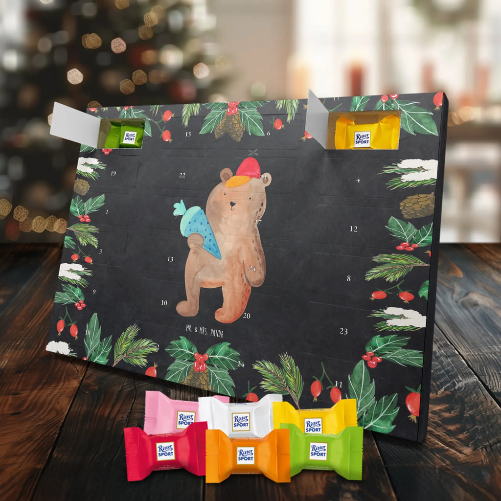 Chocolate advent calendar bear School cone cuddly toy, teddy bear, Starting school, School bag, Bear motif, School enrolment gift, Primary school, First day of school gift, School gift