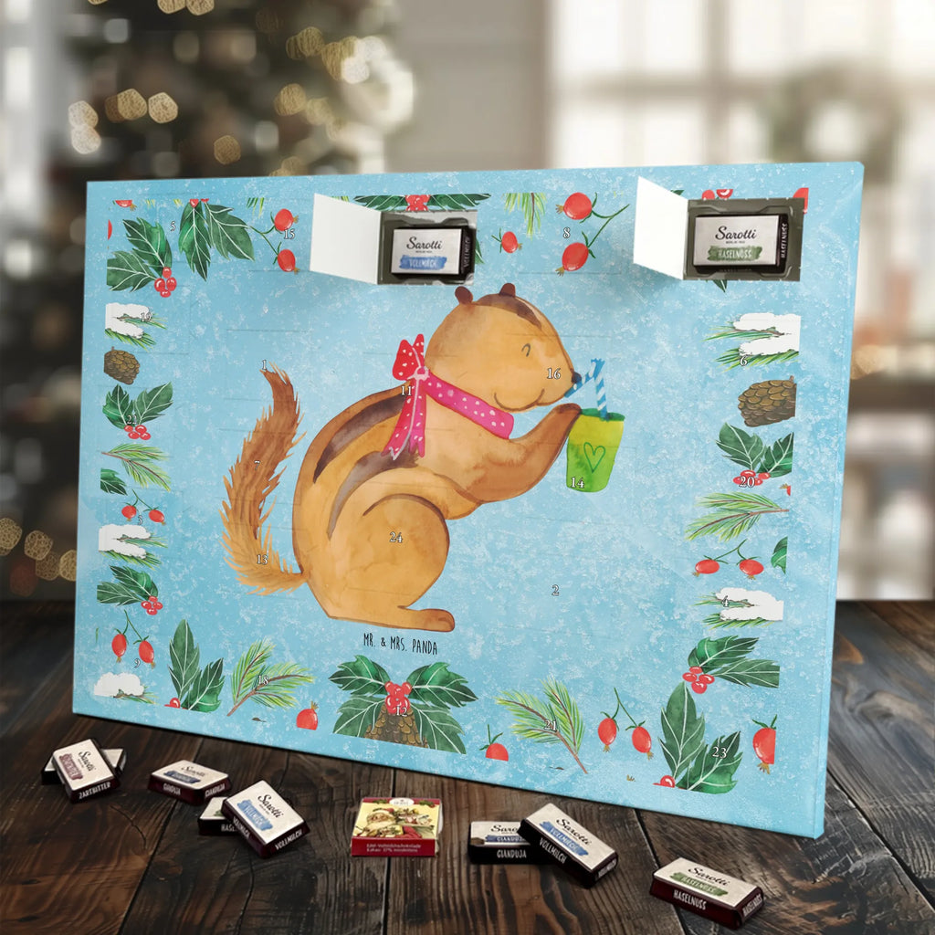 Chocolate advent calendar Squirrel smoothies gift ideas, gifts, small animals, good mood, cute, funny sayings, cute animal motives, hand drawn, special gifts, card, animal lover, chipmunks, squirrels, diet, weight loss