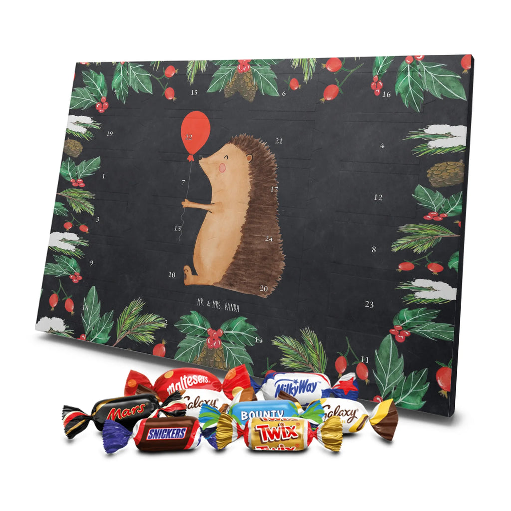 Chocolate advent calendar Hedgehog balloon gift ideas, gifts, small animals, good mood, cute, funny sayings, cute animal motives, hand drawn, special gifts, card, animal lover, Birthday, Balloon, Birthday Child