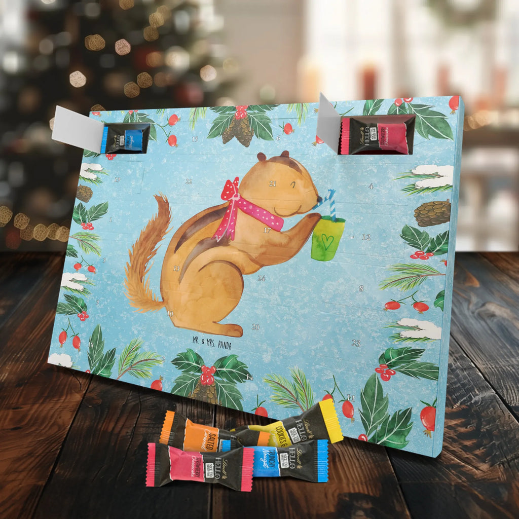 Chocolate advent calendar Squirrel smoothies gift ideas, gifts, small animals, good mood, cute, funny sayings, cute animal motives, hand drawn, special gifts, card, animal lover, chipmunks, squirrels, diet, weight loss