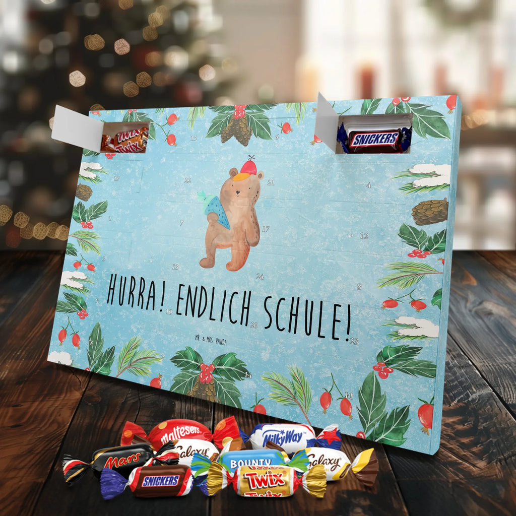 Chocolate advent calendar bear School cone cuddly toy, teddy bear, Starting school, School bag, Bear motif, School enrolment gift, Primary school, First day of school gift, School gift