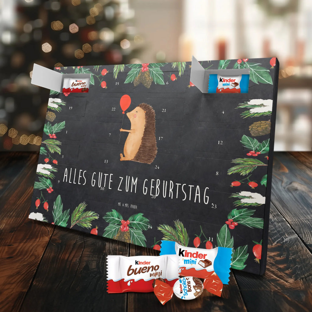 Chocolate advent calendar Hedgehog balloon gift ideas, gifts, small animals, good mood, cute, funny sayings, cute animal motives, hand drawn, special gifts, card, animal lover, Birthday, Balloon, Birthday Child