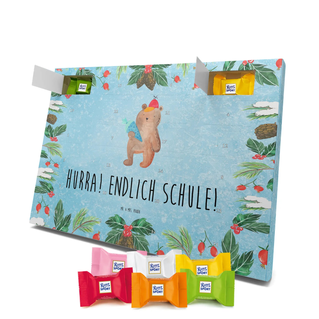 Chocolate advent calendar bear School cone cuddly toy, teddy bear, Starting school, School bag, Bear motif, School enrolment gift, Primary school, First day of school gift, School gift