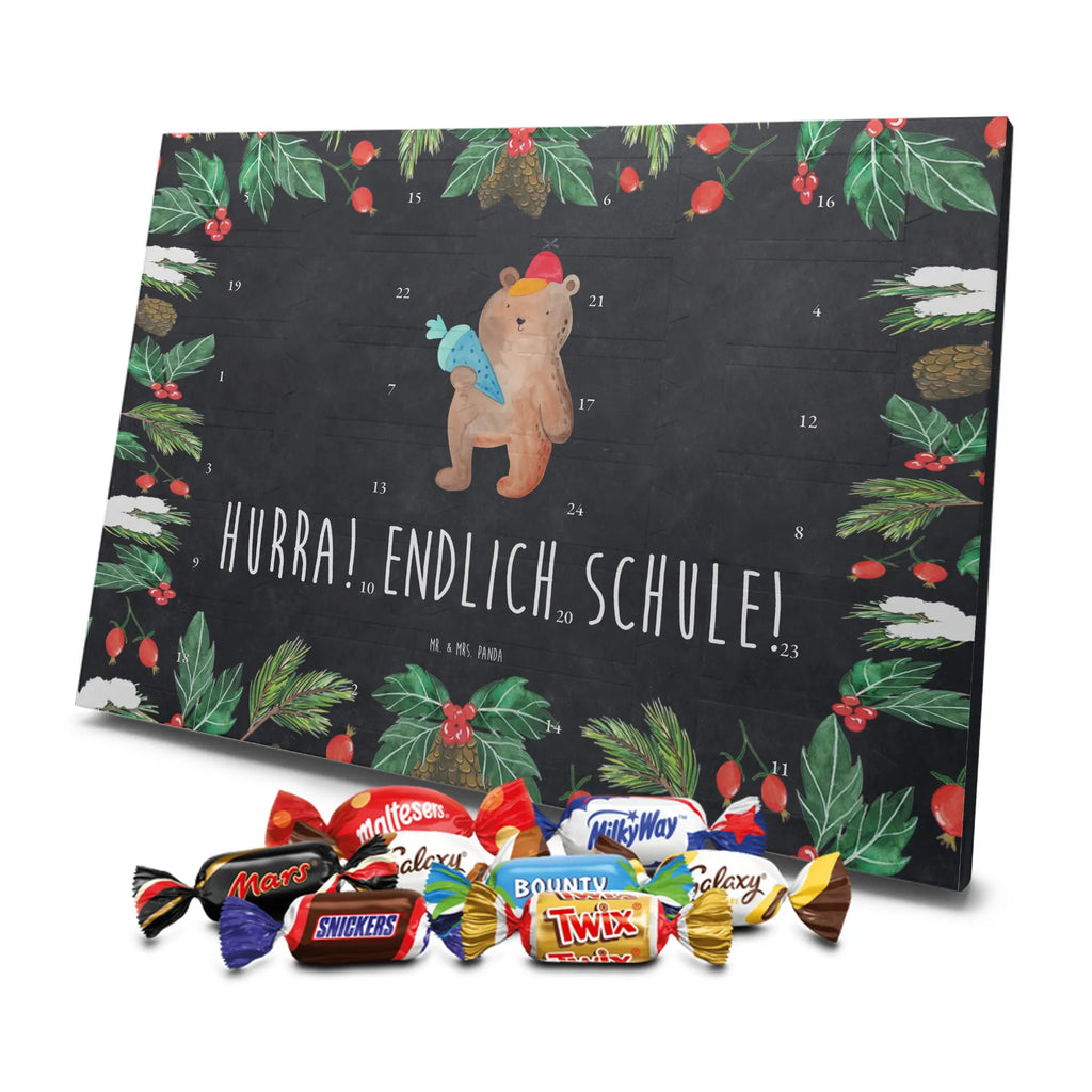 Chocolate advent calendar bear School cone cuddly toy, teddy bear, Starting school, School bag, Bear motif, School enrolment gift, Primary school, First day of school gift, School gift