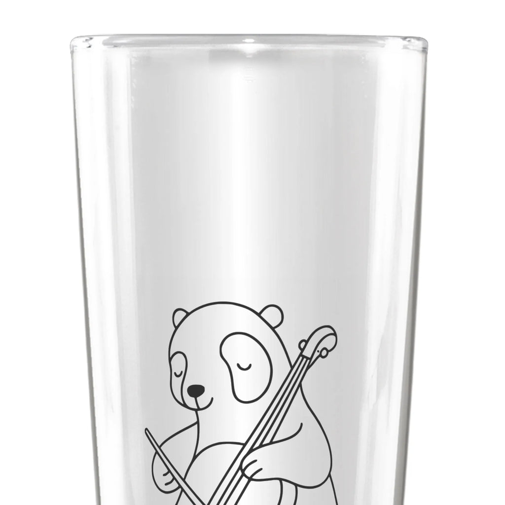 Personalized Beer Glass Panda Cello Instruments, gifts for musicians, music enthusiasts