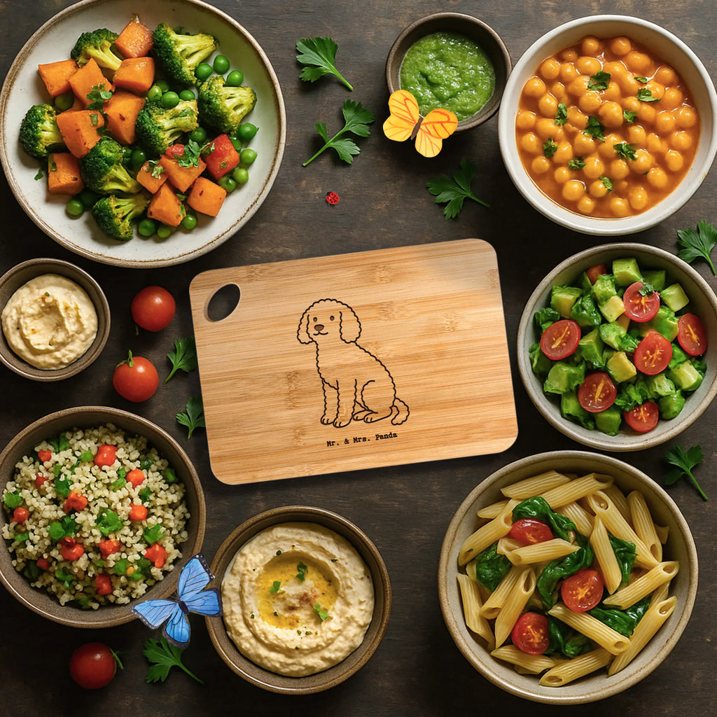 Bambus - deska do krojenia mały pudel chwila dawanie, prezent, Pies, rasa psa, pies rasowy, właściciel psa, miłośnik zwierząt, szczeniak