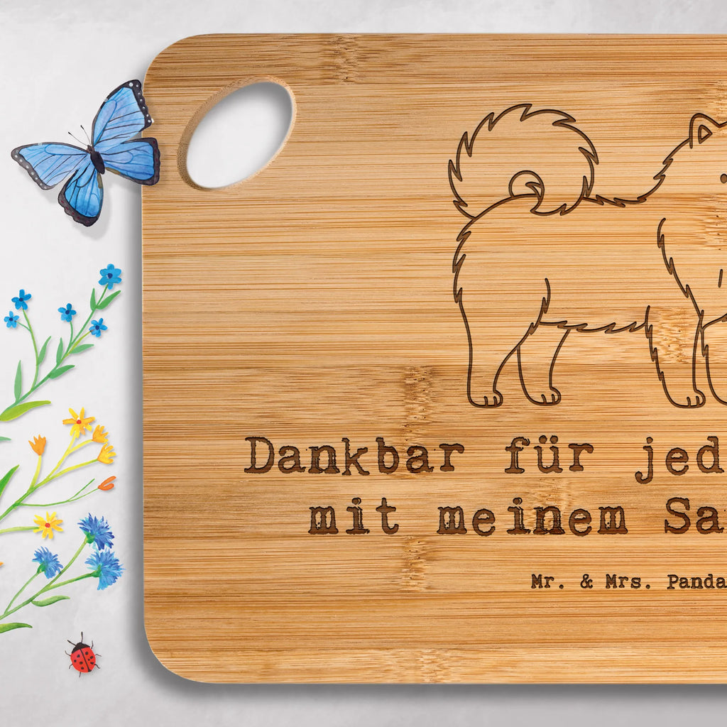 Bamboo chopping board Samoyed moment gift, animal lover, giving, dog breed, purebred dog, dog owner, puppy