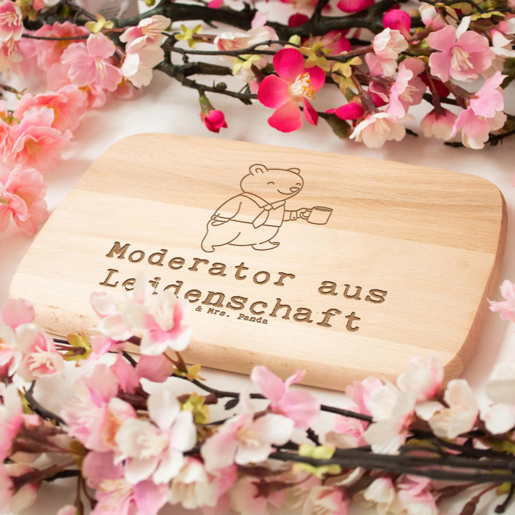 Frühstücksbrett Moderator Leidenschaft Holzbrett, Küchenbrett, Brot, Frühstücksbrettchen, Schneidebrett, Schneidebrett Holz, Frühstücksbrett, Geschenk, Schenken, Jubiläum, Danke, Dankeschön, Beruf, Ausbildung, Abschied, Rente, Kollege, Kollegin, Arbeitskollege, Mitarbeiter, Firma