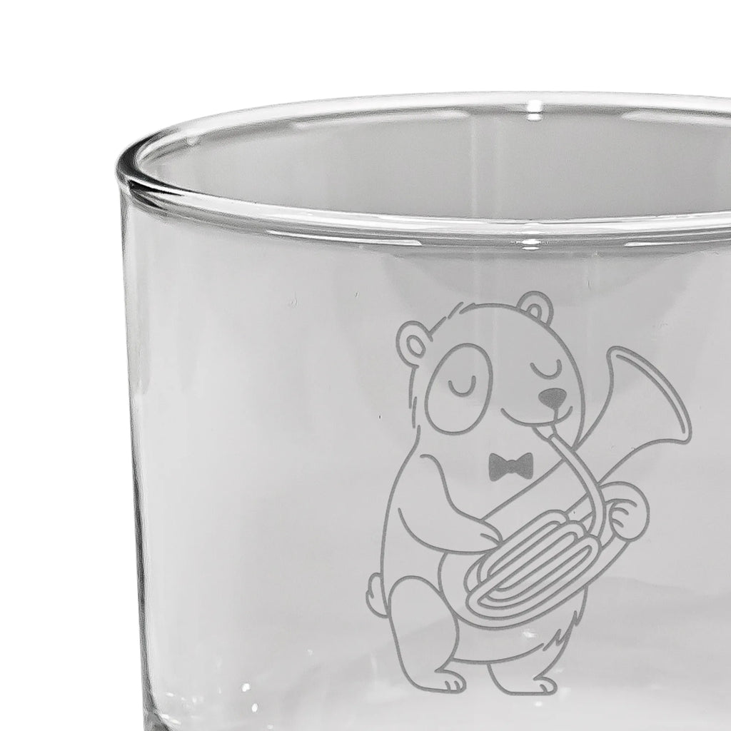 Personalisiertes Whiskey Glas Panda Tenorhorn Whiskey Glas, Whiskey Glas mit Sprüchen, Whiskey Glas mit Gravur, Whiskeylgas, Whiskeyglas mit Spruch, Instrumente, Geschenke Musiker, Musikliebhaber, Orchester, Horn, Blechblasinstrument, Ventil, Flügelhorn, Panda, Tenorhorn