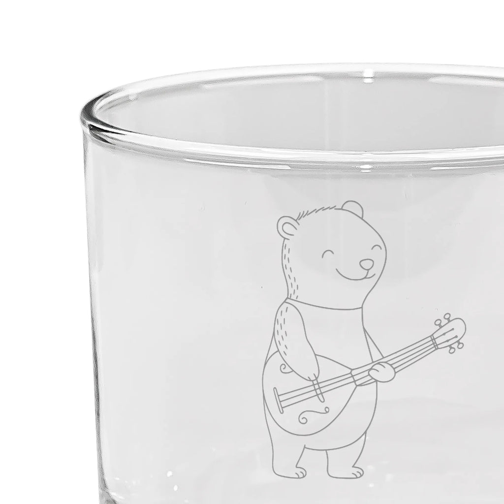 Personalizowana szklanka do ginu niedźwiedź mandolina Instrumenty, prezenty dla muzyków, miłośników muzyki