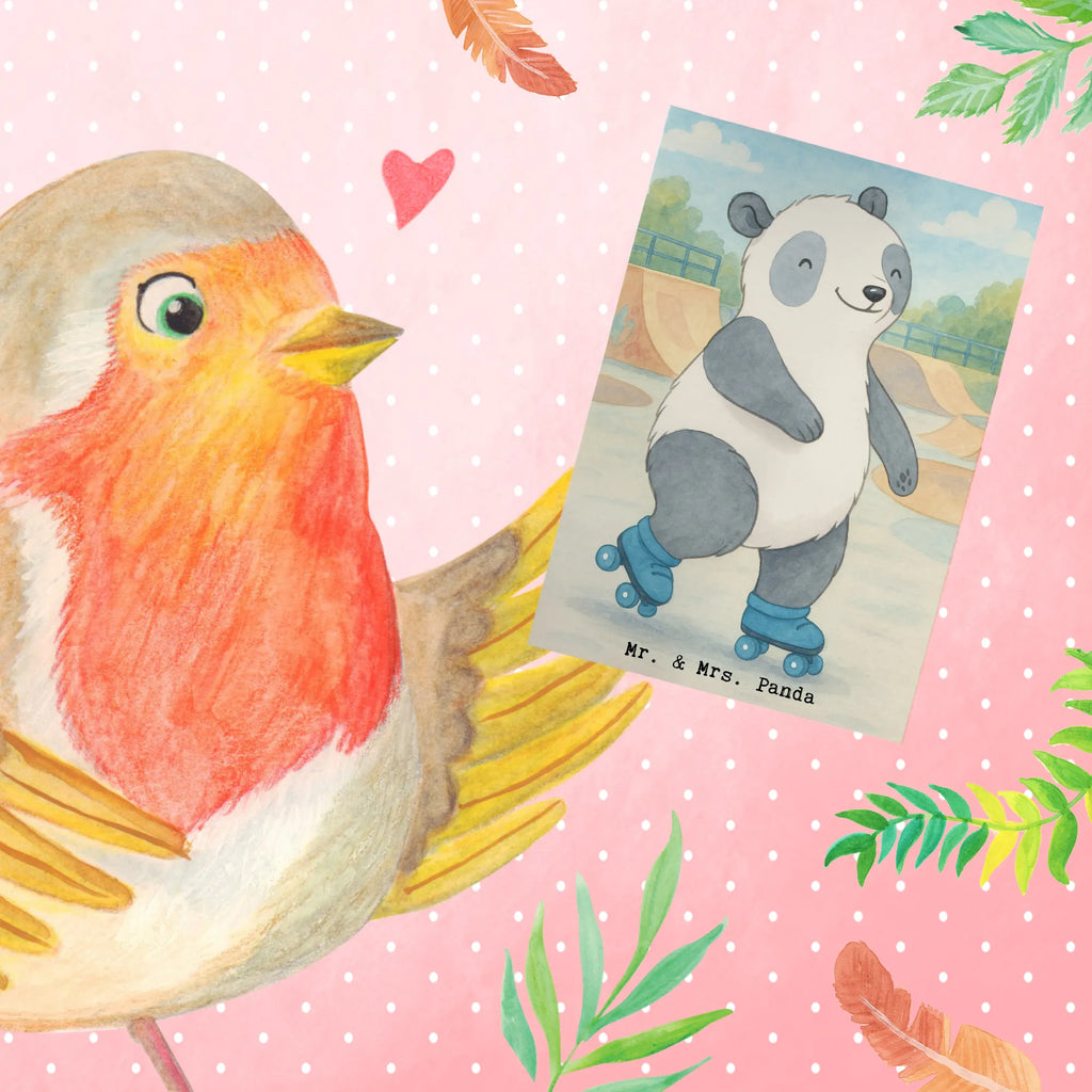 Greetings card panda roller blading Design Valentine&#39;s Day card, man, Love greeting card, wedding, favorite person, boy, grandma, high school graduation, Voucher card, gift ideas, wedding card, greeting card, Easter cards, friendship, Christmas cards, money gifts, folding card, birthday card, girlfriend, grandpa, boyfriend, Baptism, encouragement, woman, Gift, giving, thank you, award, profit, athlete, Inline skating, roller skating, roller blading