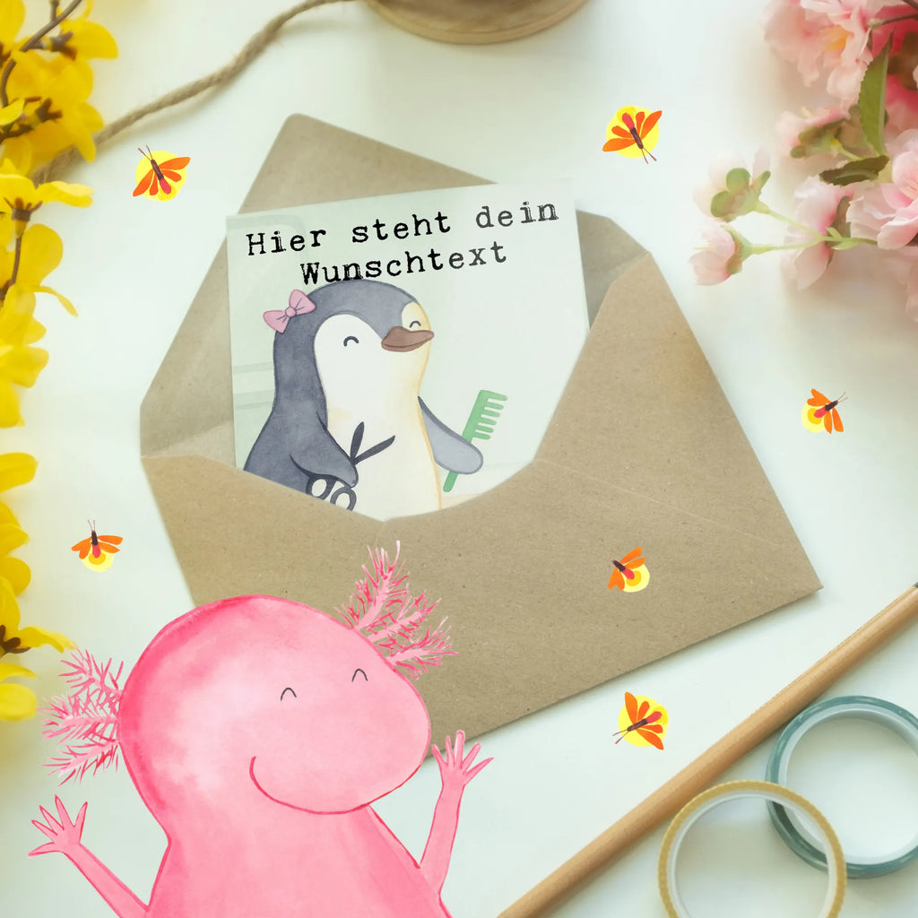 Personalised greetings card hairdresser Passion Design gift, sayings, gift idea, best, farewell gift, passing exam, anniversary, retirement, promotion, job start, profession