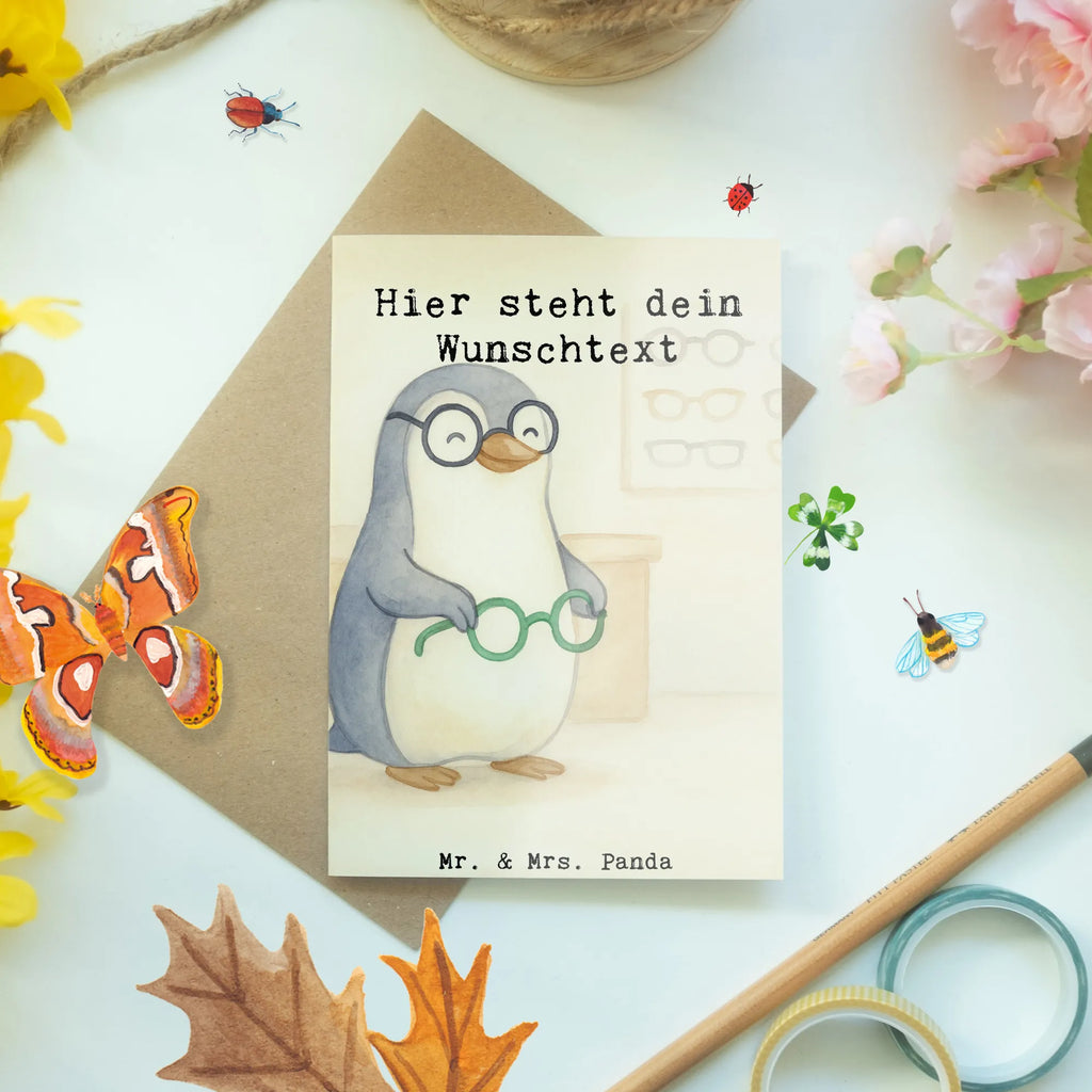 Personalised greetings card Optician Passion Design gift, sayings, gift idea, best, farewell gift, passing exam, anniversary, retirement, promotion, job start, profession