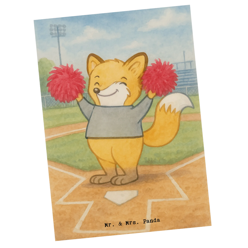 Pocztówka lis Cheerleaderka Design Prezent, Dyscyplina sportowa, Darować, Dziękuję, Dzięki, Wyróżnienie, Wygrana, Sportowiec