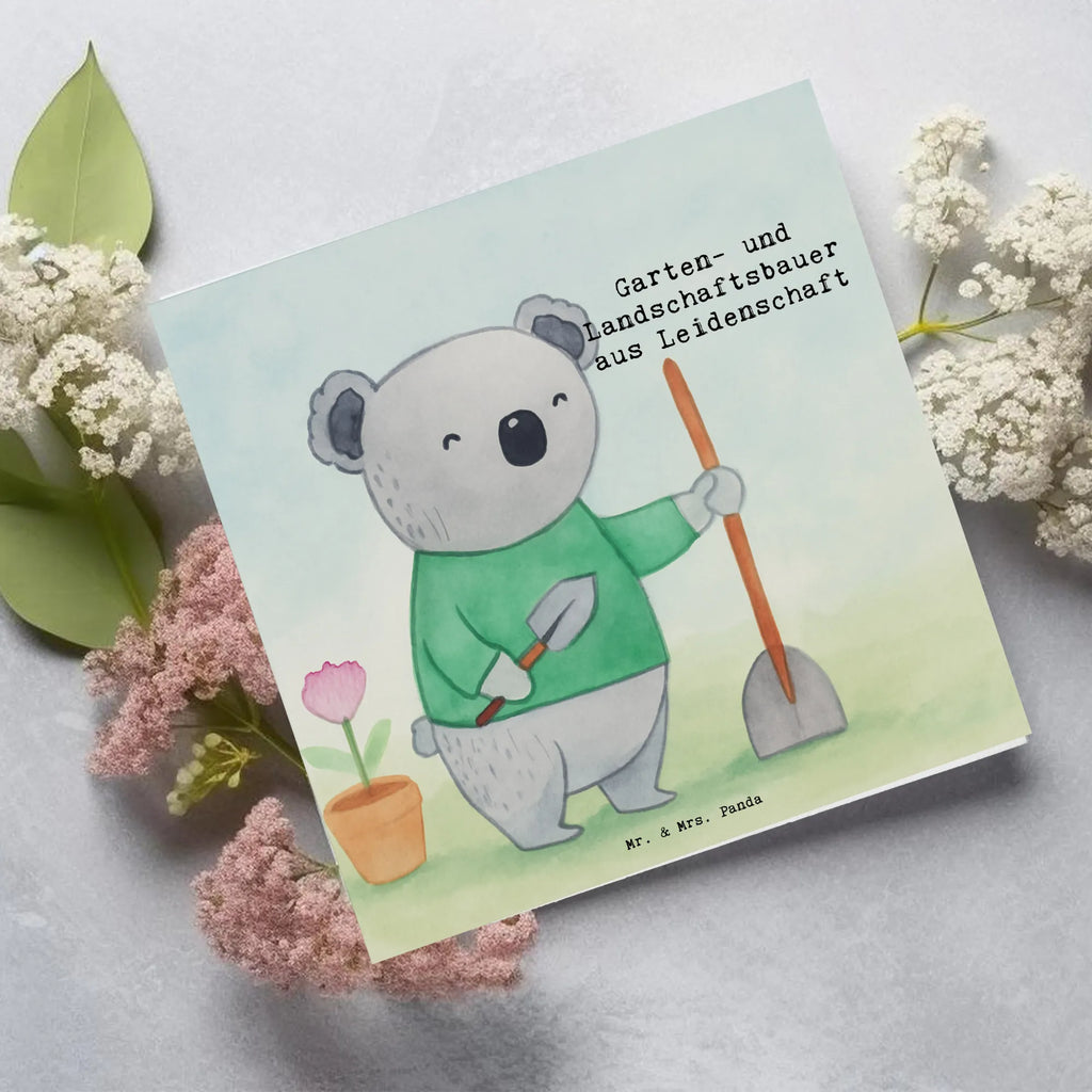 Deluxe Card Garden and Landscape Gardener Passion Design gift, sayings, gift idea, best, farewell gift, passing exam, anniversary, retirement, promotion, job start, profession