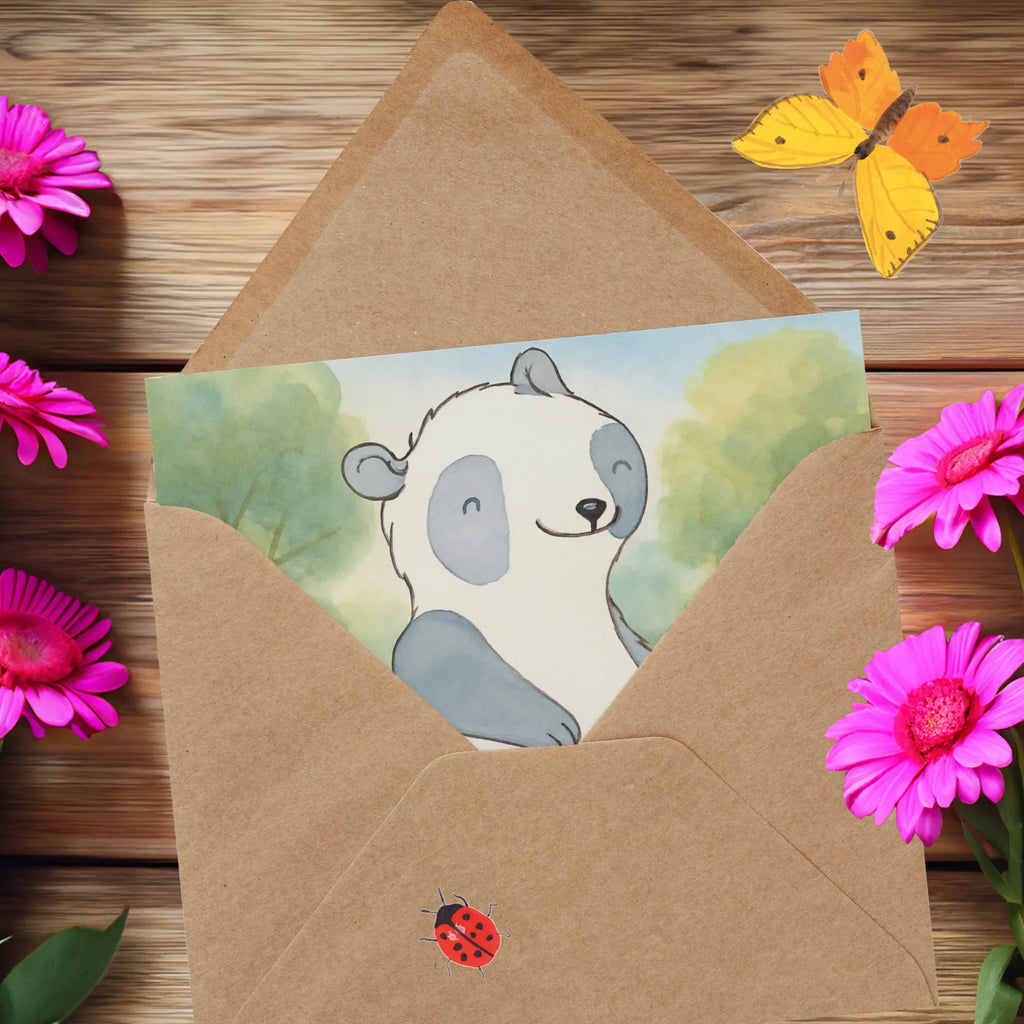 Karta Deluxe Panda Jazda na rolkach Design Prezent, Dyscyplina sportowa, Darować, Dziękuję, Dzięki, Wyróżnienie, Wygrana, Sportowiec