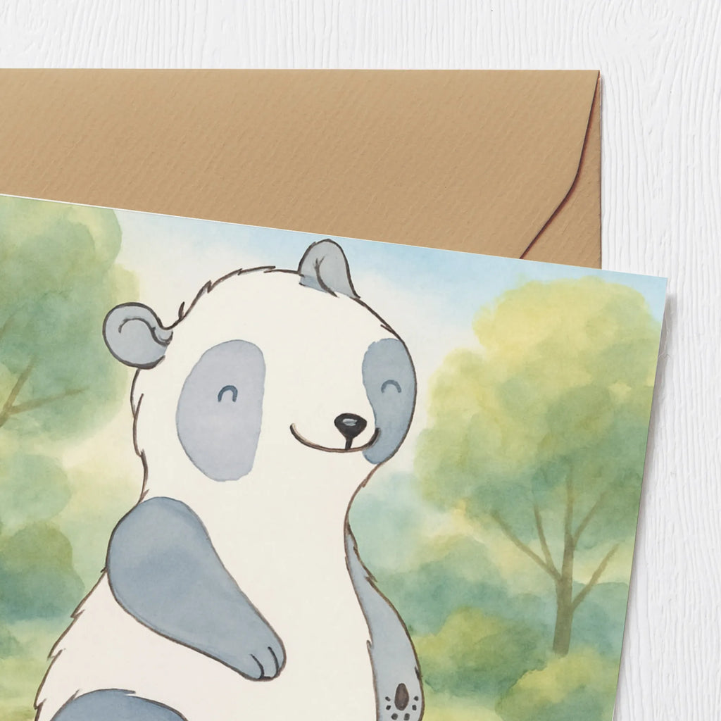 Karta Deluxe Panda Jazda na rolkach Design Prezent, Dyscyplina sportowa, Darować, Dziękuję, Dzięki, Wyróżnienie, Wygrana, Sportowiec