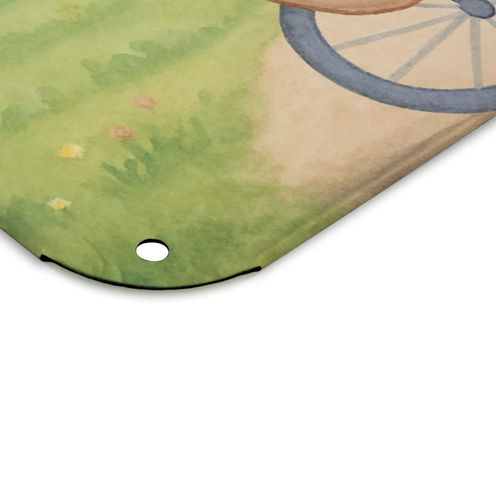 Tin sign bear ride a unicycle Design Gift, giving, thank you, award, profit, athlete, ride a unicycle