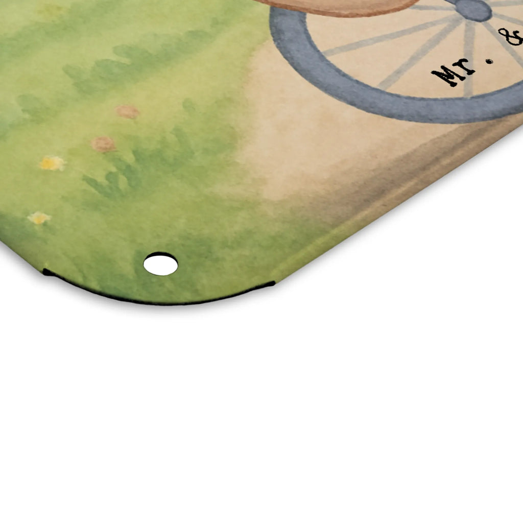 Tin sign bear ride a unicycle Design Gift, giving, thank you, award, profit, athlete, ride a unicycle