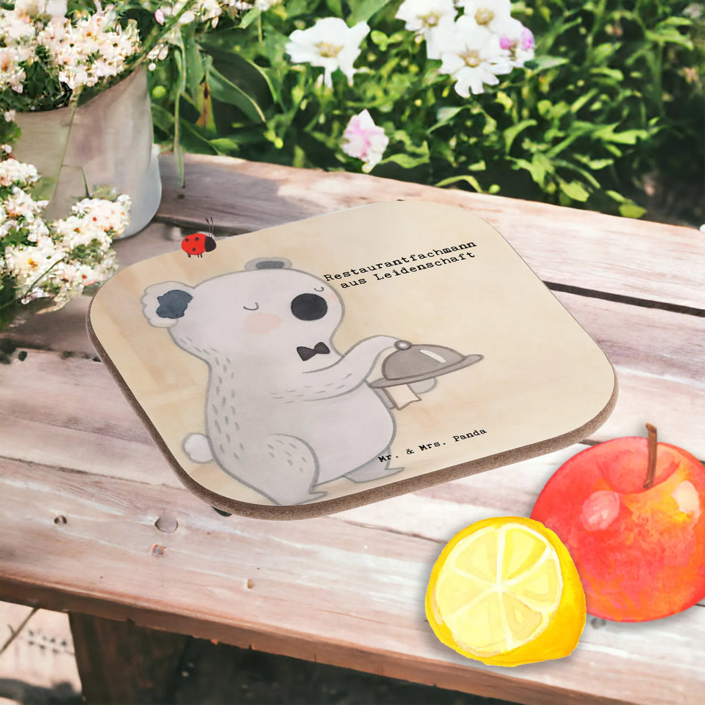 Square coaster Restaurant specialist Passion Design gift, sayings, gift idea, best, farewell gift, passing exam, anniversary, retirement, promotion, job start, profession