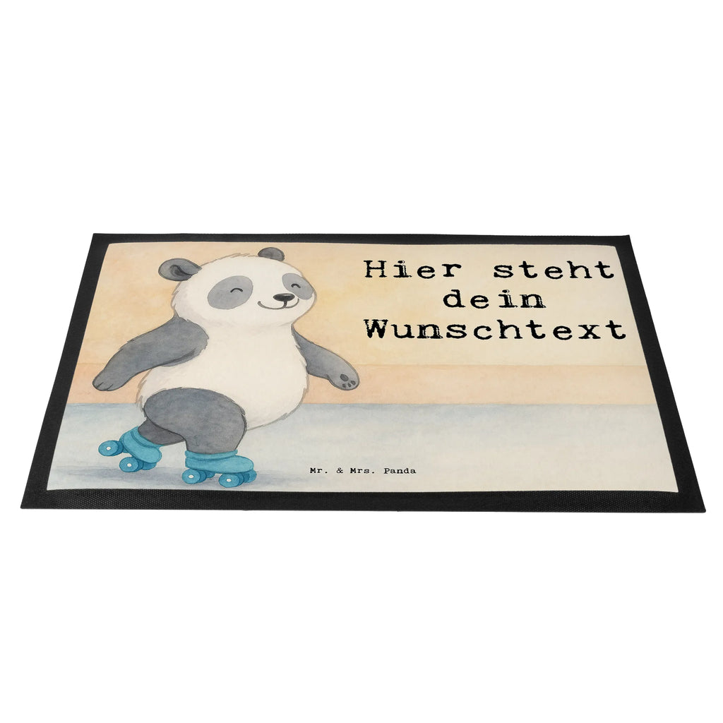 Personalized doormat panda roller blading Design Gift, giving, thank you, award, profit, athlete, roller skating, roller blading, Inline skating