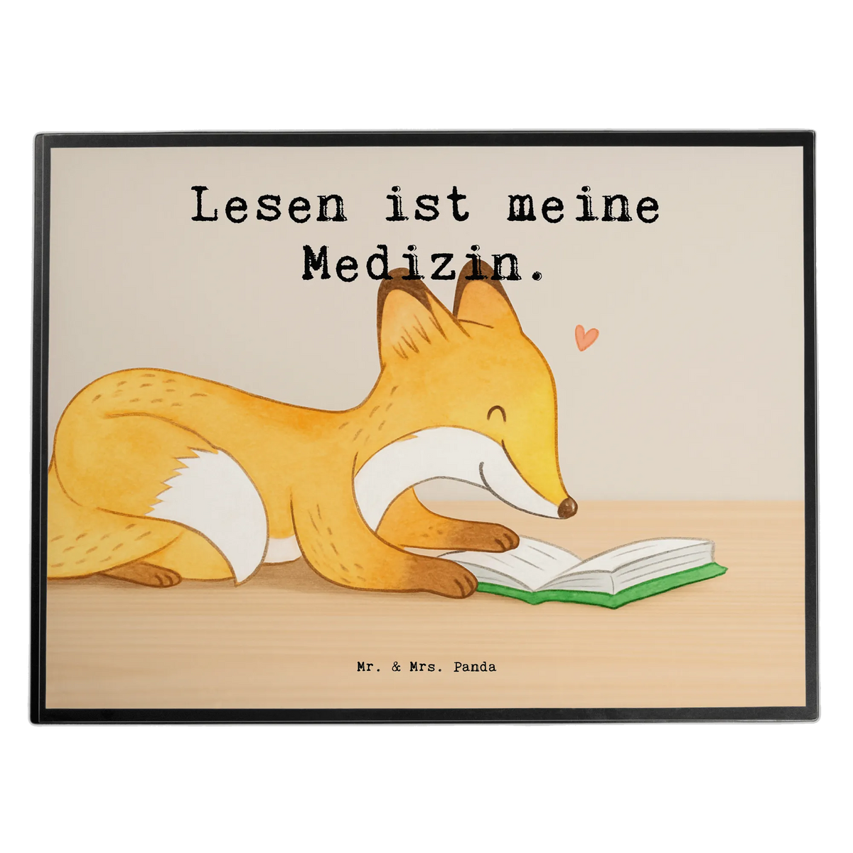 Desk pad Fox To read Design Gift, giving, thank you, award, profit, athlete, read, read books, bookworm