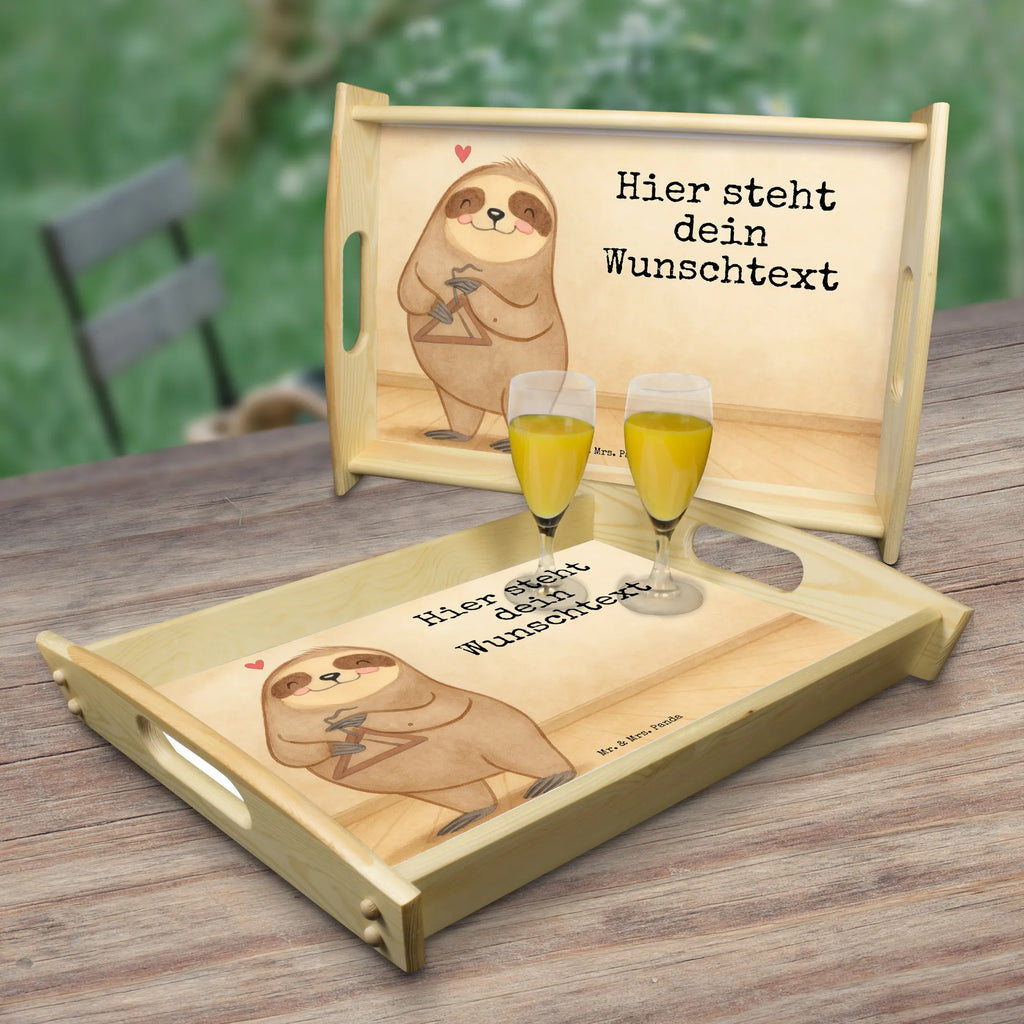 Personalised serving tray sloth Triangle Design Instruments, gifts for musicians, music enthusiasts