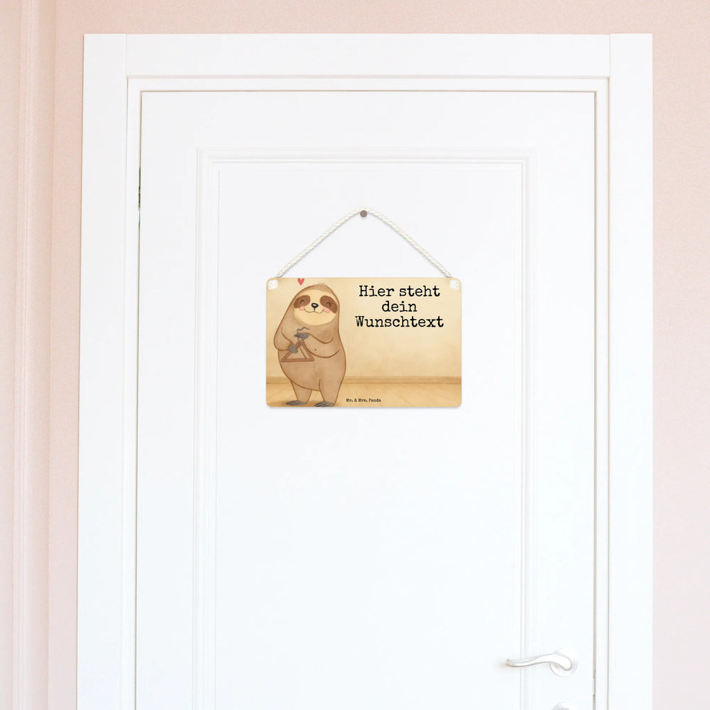 Personalised decorative sign sloth Triangle Design Instruments, gifts for musicians, music enthusiasts