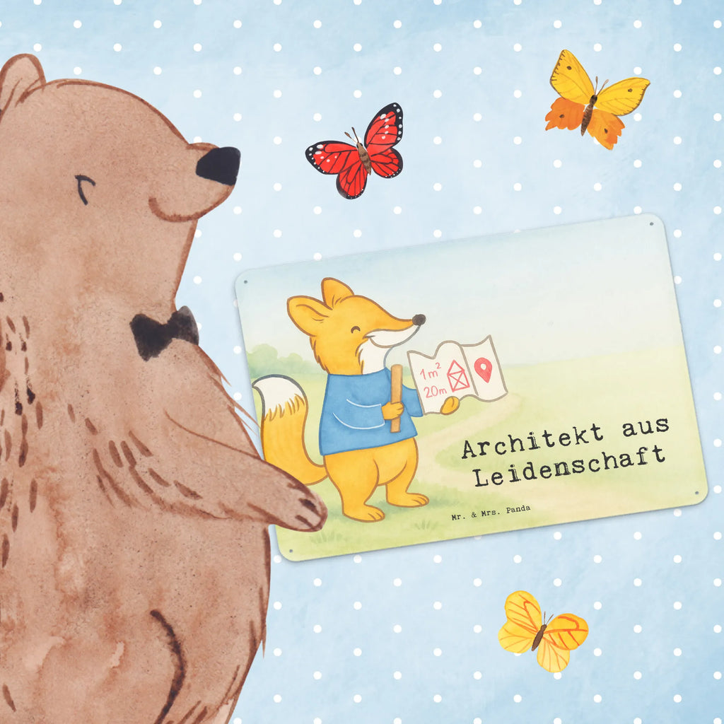 Tin sign architect Passion Design gift, sayings, gift idea, best, farewell gift, passing exam, anniversary, retirement, promotion, job start, profession