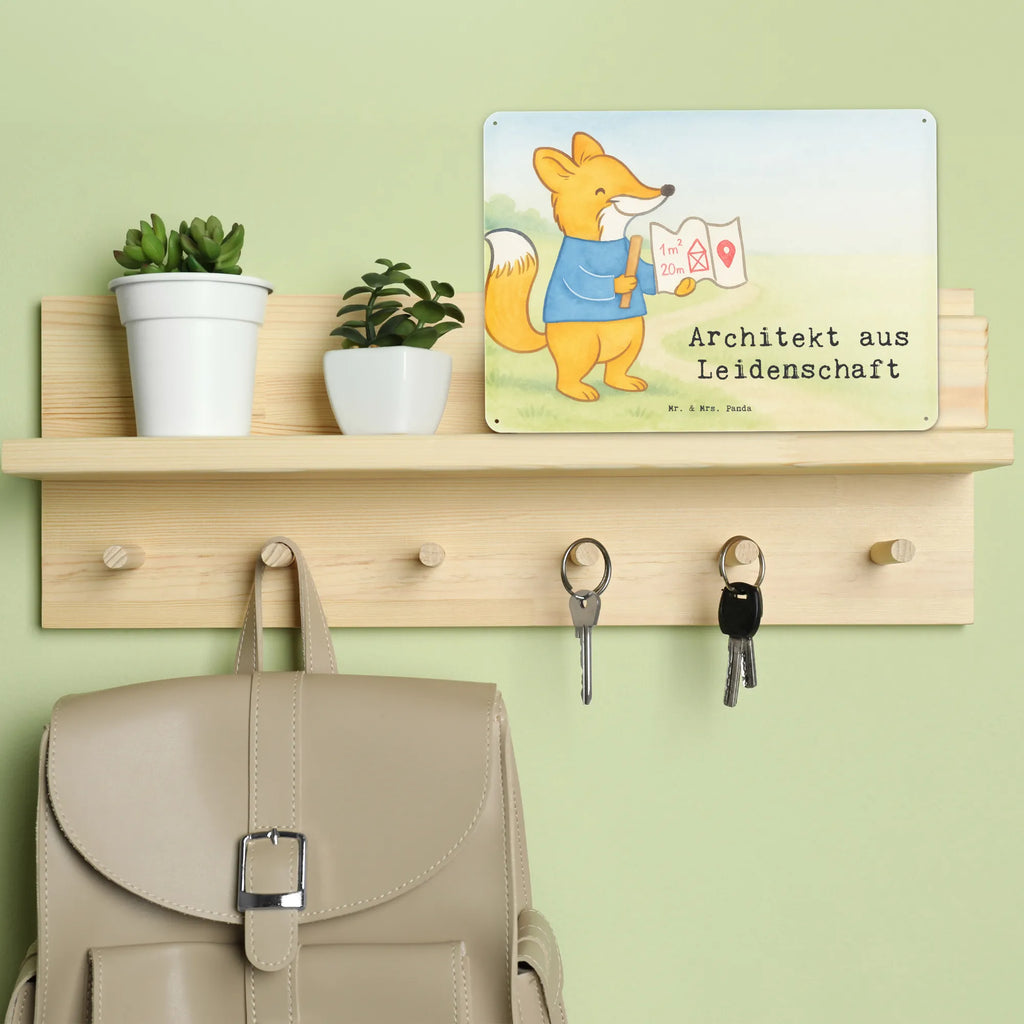 Tin sign architect Passion Design gift, sayings, gift idea, best, farewell gift, passing exam, anniversary, retirement, promotion, job start, profession