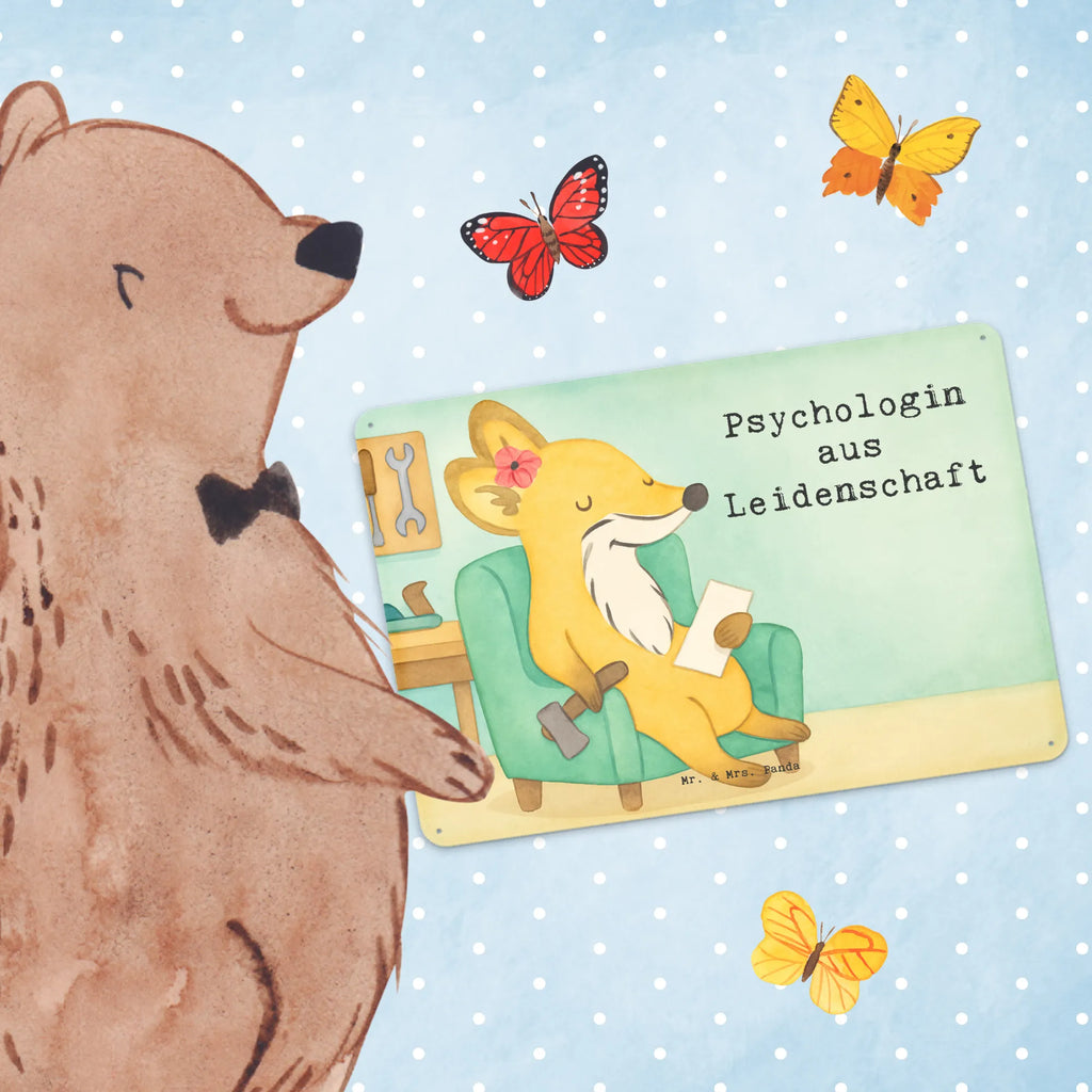 Metalowy szyld psycholożka Pasja Design Prezent, Dziękuję, Zawód, Wykształcenie, Jubileusz, Pożegnanie, Emerytura, Kolega, Koleżanka, Dawać, Pracownik, Współpracownik, Dziękuję bardzo