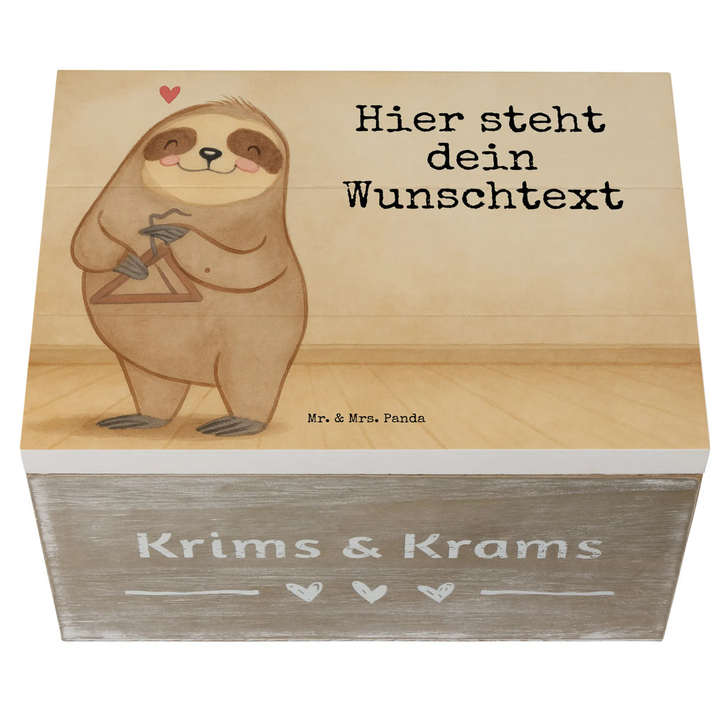 Personalizowane drewniane pudełko leniwiec trójkąt Design Instrumenty, prezenty dla muzyków, miłośników muzyki