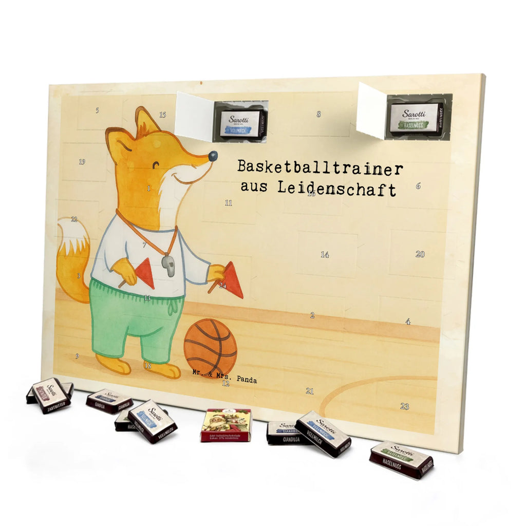 Chocolate advent calendar Basketball coach Passion Design anniversary, gift idea, retirement, profession, promotion, job start, best, farewell gift, sayings, gift, passing exam