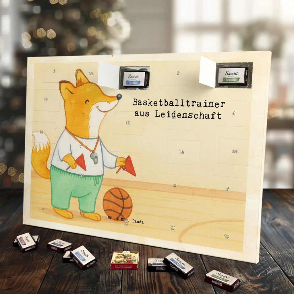 Chocolate advent calendar Basketball coach Passion Design anniversary, gift idea, retirement, profession, promotion, job start, best, farewell gift, sayings, gift, passing exam