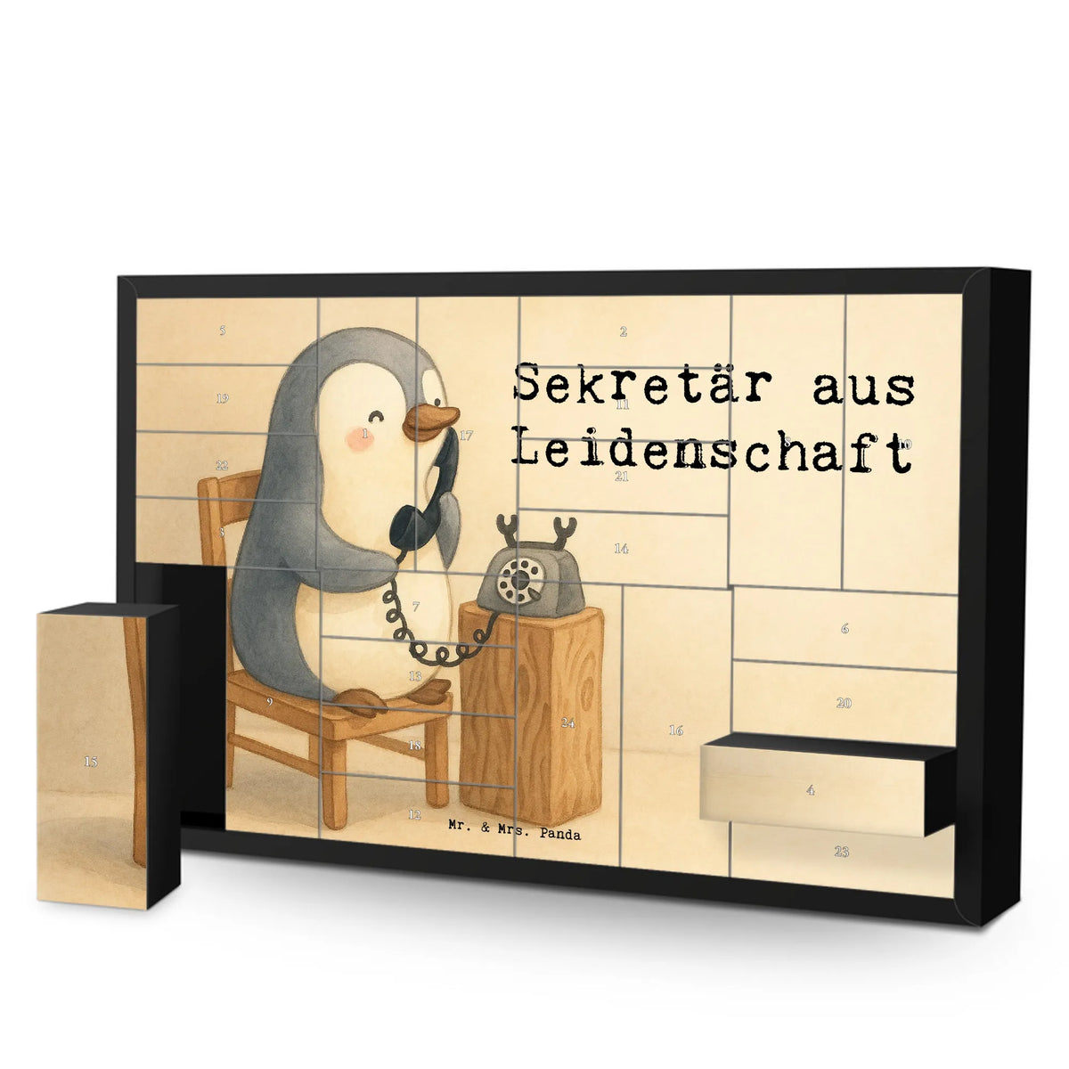 Befüllbarer Adventskalender Sekretär Leidenschaft Design