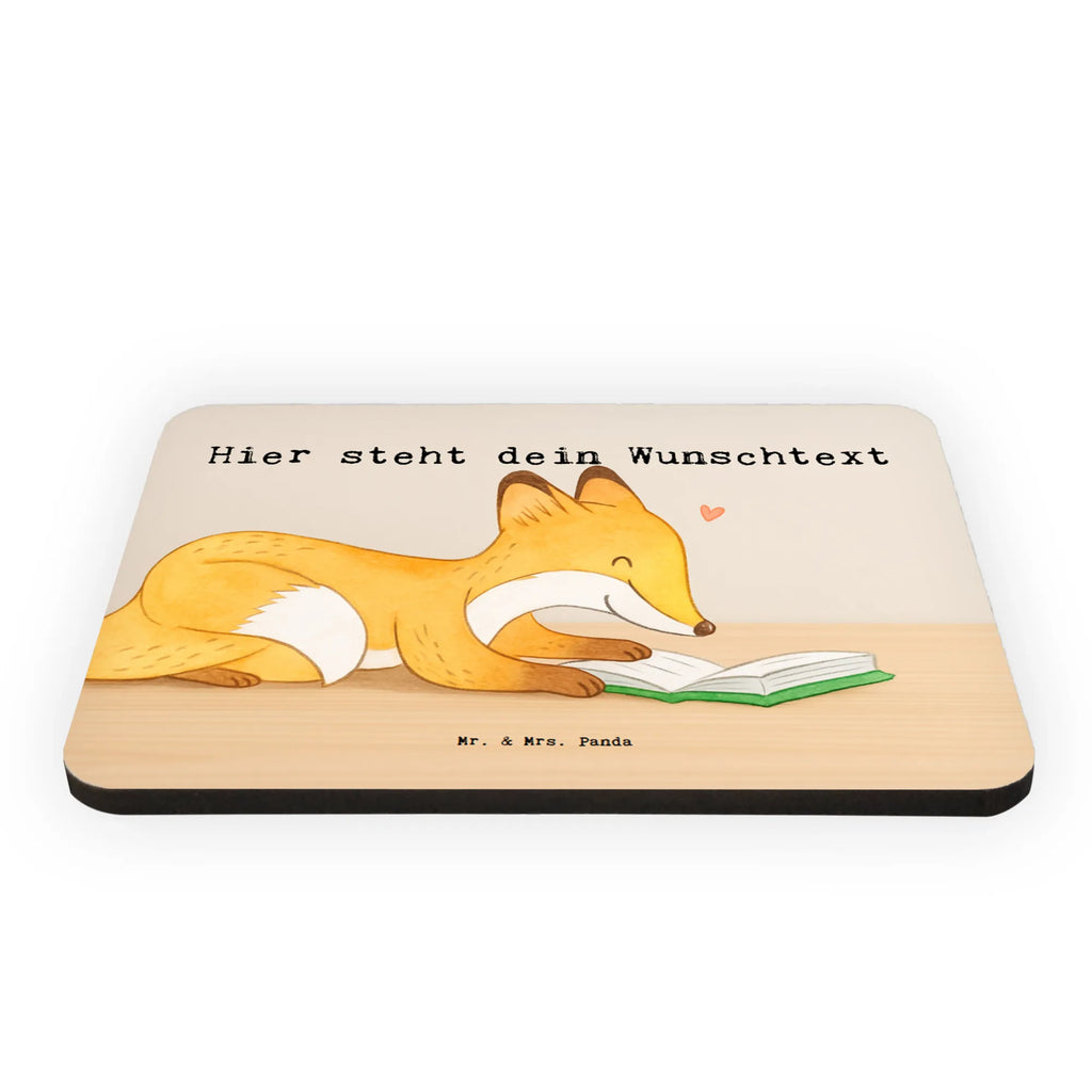 Personalized Magnet Fox To read Design Gift, giving, thank you, award, profit, athlete, read books, read, bookworm