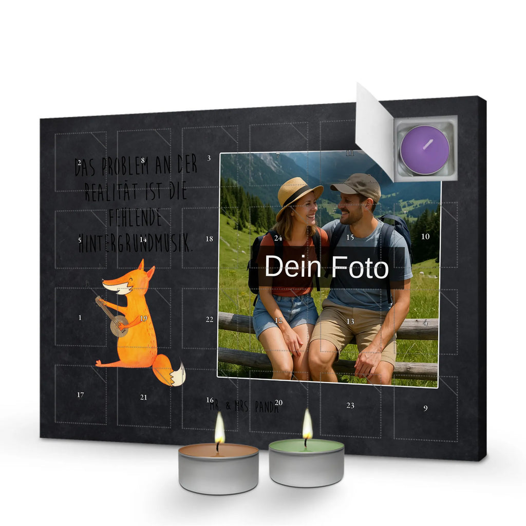 Personalisierter Duftkerzen Foto Adventskalender Fuchs Gitarre Personalisierter Duftkerzen Foto Adventskalender, Fuchs, Musikerin, Sängerin, Sänger, Geschenk Musiker, Musik Spruch, Füchse, Gitarre