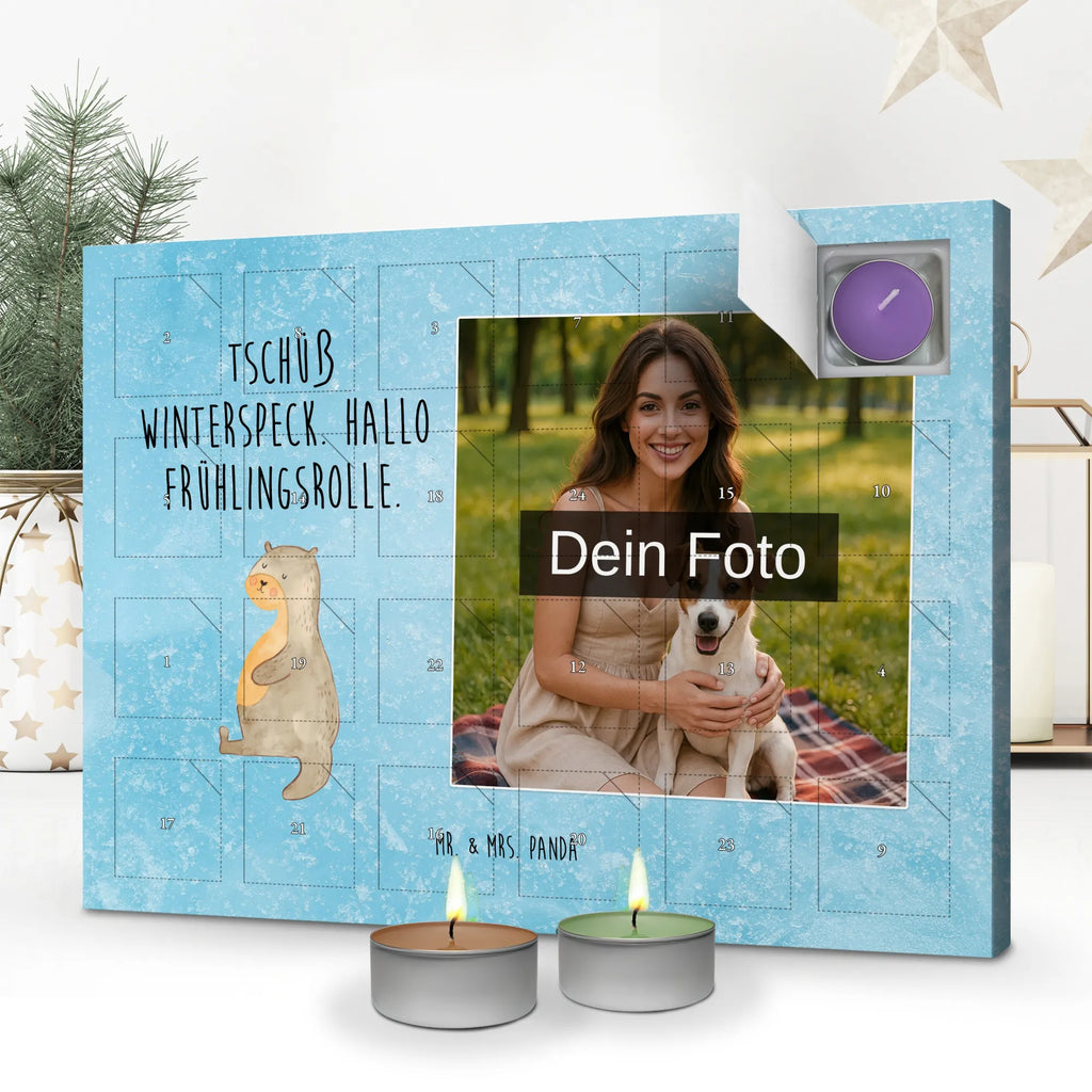 Personalisierter Duftkerzen Foto Adventskalender Otter Bauch Personalisierter Duftkerzen Foto Adventskalender, Otter, Fischotter, Seeotter, Otter Seeotter See Otter