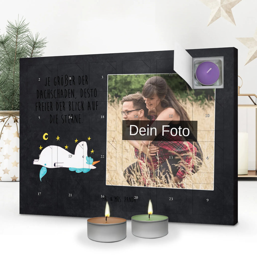 Jednorożec gwiaździste niebo Personalisierter Duftkerzen Foto Adventskalender, Unicorn, Einhorn, Einhörner, Einhorn Deko, Sternenhimmel, Sterne, Dachschaden, Verrückt