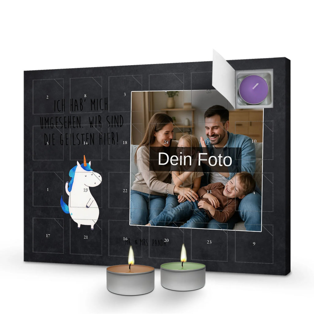 Personalisierter Duftkerzen Foto Adventskalender Einhorn Mann Personalisierter Duftkerzen Foto Adventskalender, Unicorn, Einhorn, Einhörner, Einhorn Deko, Bester Freund, BFF, Party, Hübsch, Freundin, Cool, Mann, Beste, Familie
