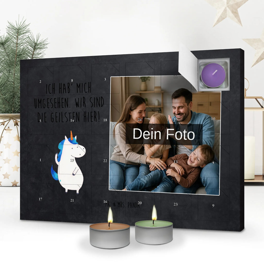 Personalisierter Duftkerzen Foto Adventskalender Einhorn Mann Personalisierter Duftkerzen Foto Adventskalender, Unicorn, Einhorn, Einhörner, Einhorn Deko, Bester Freund, BFF, Party, Hübsch, Freundin, Cool, Mann, Beste, Familie