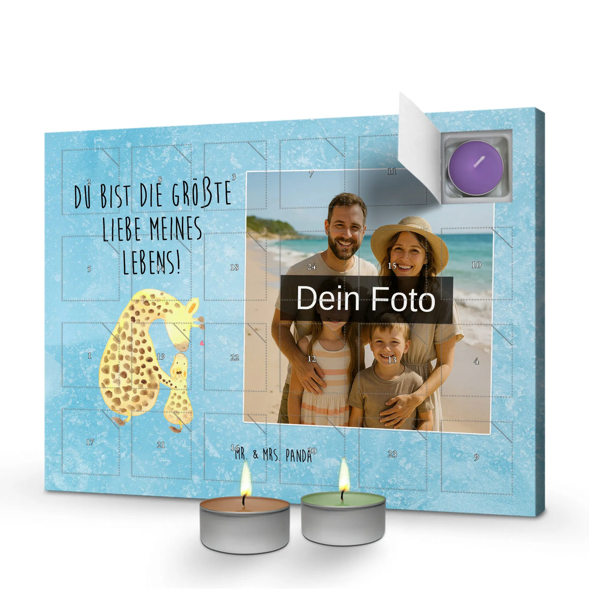 Personalisierter Duftkerzen Foto Adventskalender Giraffe Kind|p:1997821|h:8d74a9576cab4ff966f5741f7d03e032